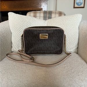 Michael Kors crossbody monogram bag- Authentic.